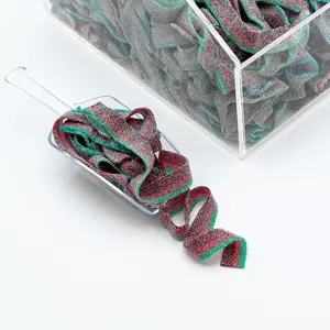 Sour Watermelon Belts - Sour and Chewy with Watermelon Flavor - 4 oz & 8 oz & 1 lb Candy Bag
