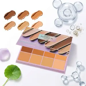 8-Shades Soft Matte Cream Concealer Palette - Full Coverage Color Correcting & Contour Kit, Long Lasting Lightweight Formula for Dark Circles, Blemishes & Tattoos, 0.39 OZ