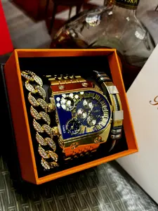 Multi-Timezone Multi-Function Watch, Trendy Multifunctional Watch, Unique Strap Design, Multiple Dials, Stylish and Practical, Perfect for Daily Use, Trendy Accessory