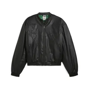 PUMA Mens Special Items Moto Super Bomber Jacket Athletic Outerwear Casual - Black