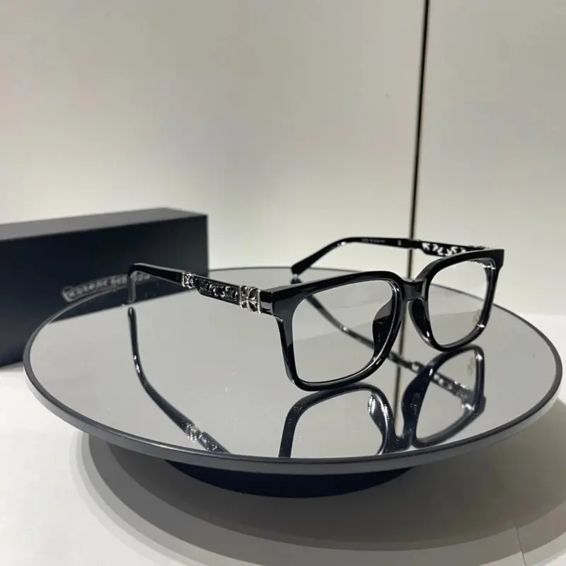 Stylish chrome eyewear for men and women, featuring durable metal temples and a unique European-inspired design.