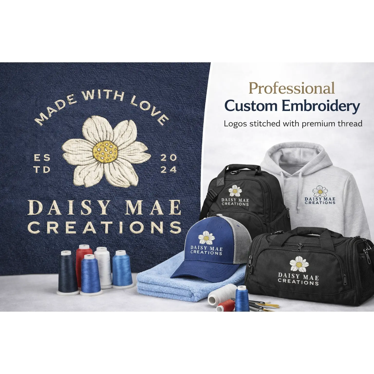 Custom Embroidery Services | Professional Logo Stitching for Hats, Apparel & Team Gear