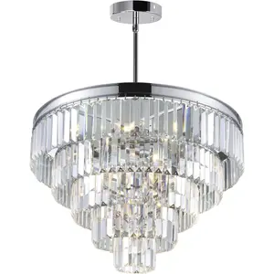 CWI Lighting Weiss 12 Light 24 inch Chrome Down Chandelier Ceiling Light 9969P24-12-601
