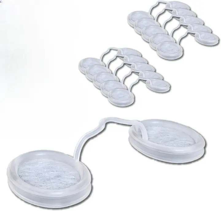 O2 Nose Filters with 3M Filtration - Nasal Screens for Allergies, Dust & Smoke - Drug-Free & Latex-Free Nose Filters - Invisible Allergy Protection (Large x 10)