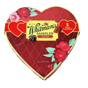 Assorted Milk and Dark Chocolates Valentine's Day Sampler - Large Heart Shaped Box - Great Flavor for Generations - Snack Bonbon