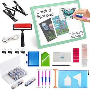 iVyne Corded A4 Light Pad for Diamond Painting & Art Projects LED Light Board with Diamond Art Accessories Ultra-Thin Portable Diamond Dot Light Board Perfect for Artists Green