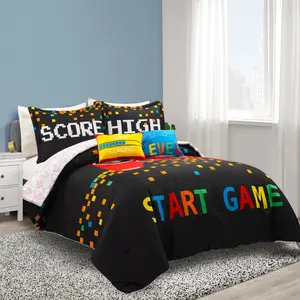 Lush Decor Video Games Reversible Comforter Set - Comfortable Design for Home Entertainment