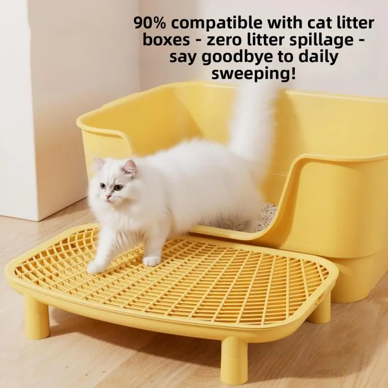 Double Layer Kitten Kitty Litter Mat - Anti-Spill & Easy Clean | Fits All Open/Closed Litter Boxes