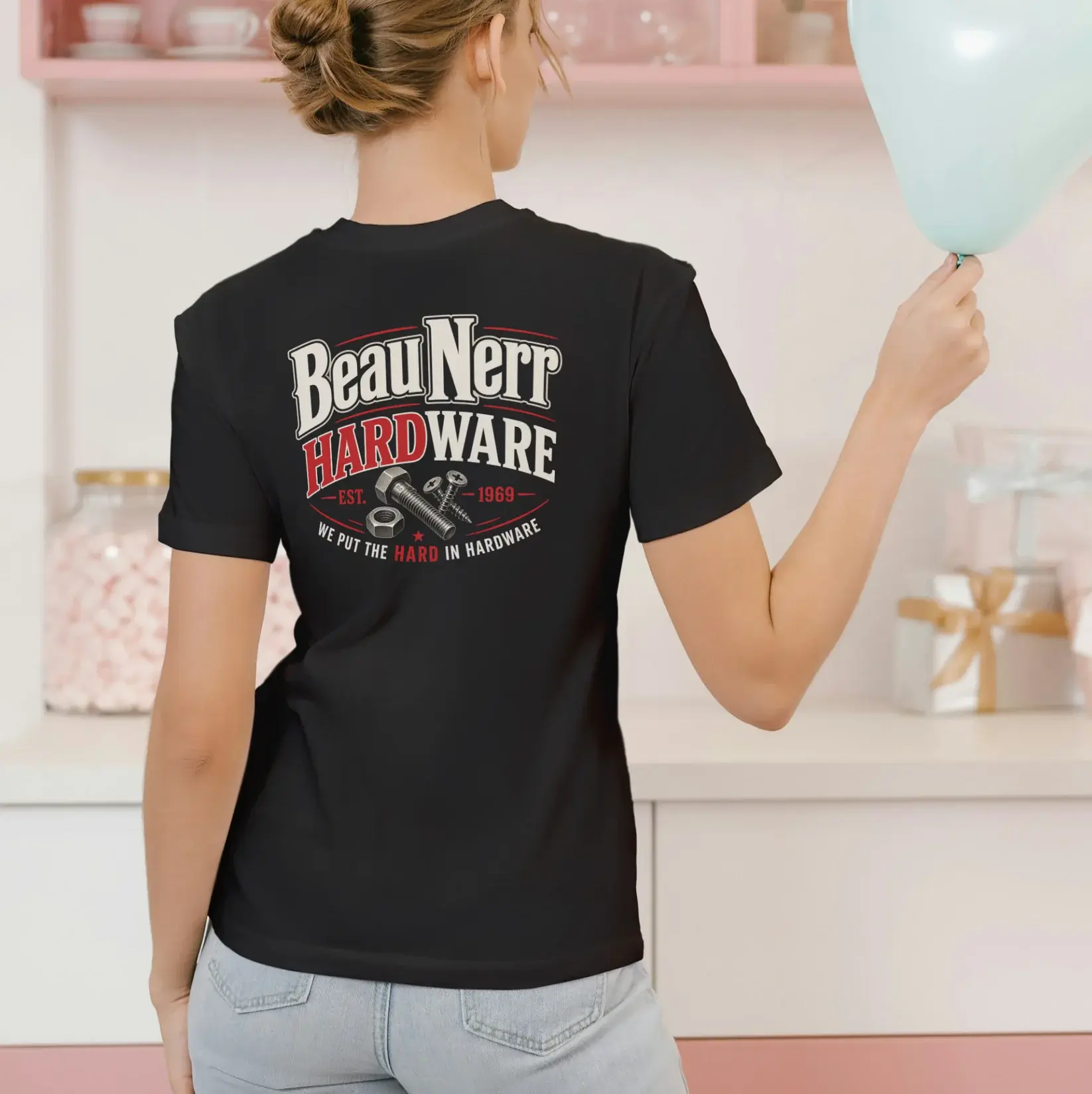 Funny Beau Nerr Hardware T-Shirt, Unisex Cotton Graphic Tee, Humorous Name Shirt, Casual Streetwear Top, Novelty Gift for Adults