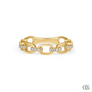 Chain Link Diamond Ring (0.11 CTW)