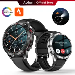 Aolon GT6 Pro Business Wristwatch, 1.51" AMOLED, Bluetooth Call, Message Reminder,Heart Rate Monitor, Stress & Sleep Tracking,  5-Button Design, 60-Day Battery, IP68 Waterproof, 1ATM, Business & Travel Ready #DealsForYouDays#fathers day gift#summerwins, S