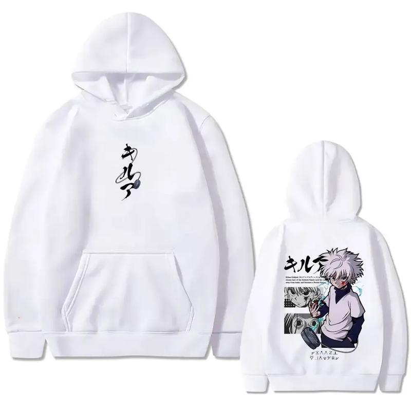 Anime Hunter X Hunter Hoodie Killua Zoldyck Graphic Print Pullover Hoodies Men Women Casual Vintage Hooded Sweatshirt
