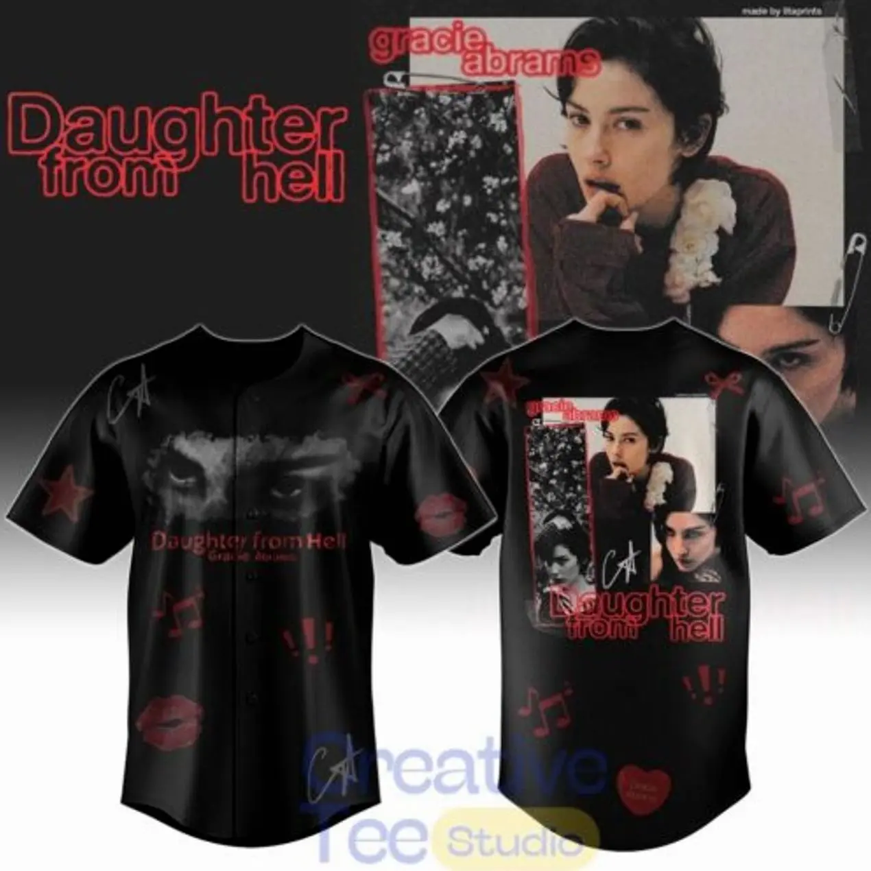 Gracie Abrams Special “Daughter from Hell” Album 2026 Baseball Jersey YO6