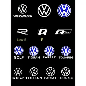 2Pcs LED Car Door Light Logo Projector Lamp Auto Welcome Light For Volkswagen VW Golf 5 6 7 Touareg T-ROC Arteon Passat B6 B7 B8 B9 CC Magotan Jetta MK5 MK6 MK7 Tiguan Touran Scirocco Sharan EOS Accessories