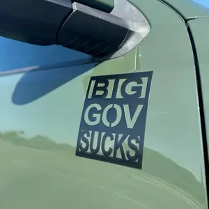 Big Gov Sucks Magnet - Made in USA for Car or Truck - Badge for Your Vehicle Automobile Decals