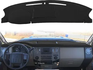 Dashboard Cover Dash Cover Mat Custom Fit for Ford Super Duty F250 F350 F450 F550 Without Touch Screen J238 (Black)