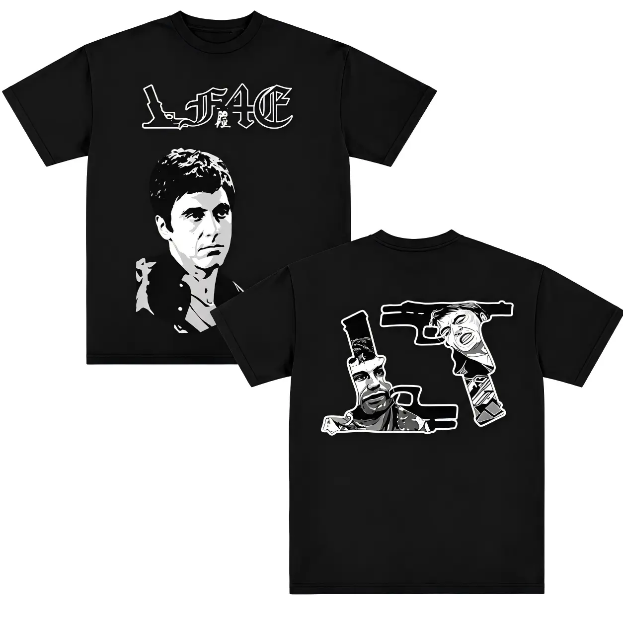 SCARFACE TSHIRT 2 SIDE, Gift for men, Gift for him, Giftfor your boyfriend god gift Casual Streetwear