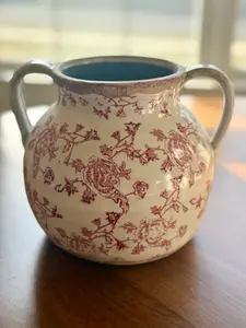 Red Heritage Two Handle Vase