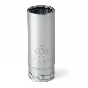 GearWrench 80637 0.5 in. Drive 6 Point Deep Metric Socket - 10 mm