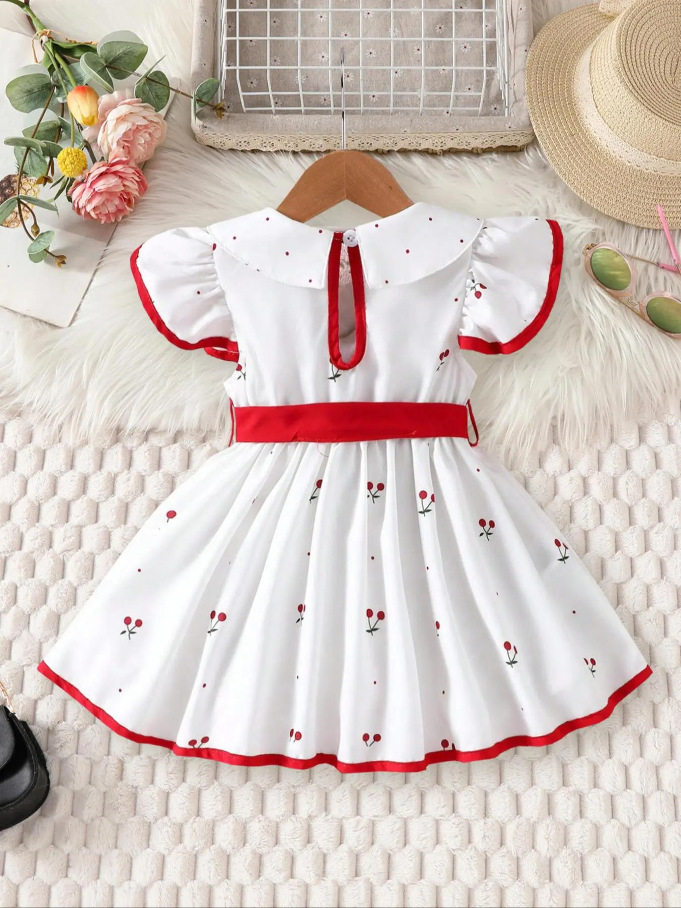 Toddler Girl's Cherry Print Belted Dress, Cute Casual Fruit Print Dress for  Summer, Toddler Summer Dresses, Kids Clothes for Daily Wear, Baby Girl  Clothes - TikTok Shop