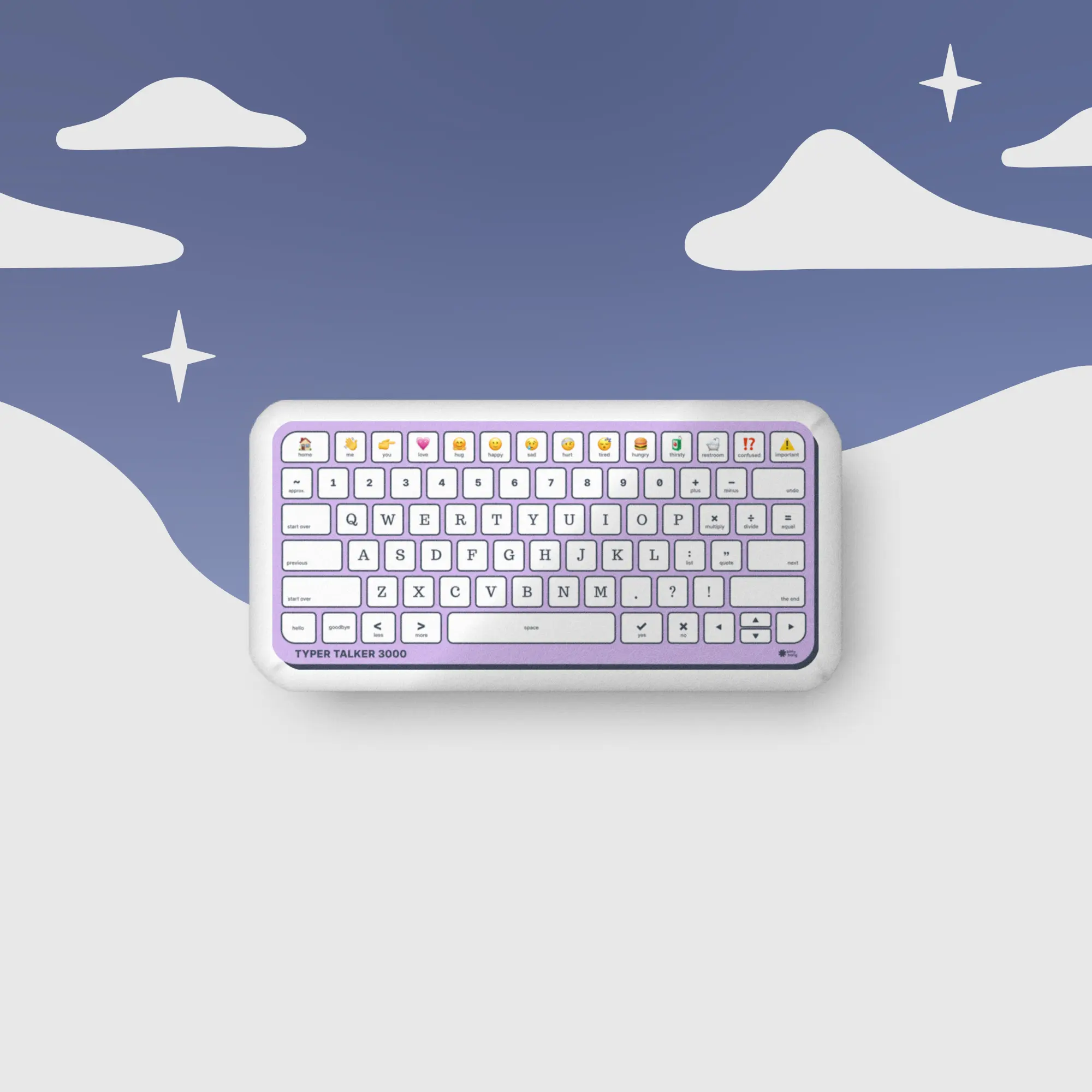 Typer Talker 3000 - Keyboard Pillow - Haze
