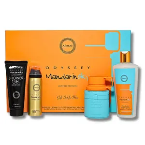 ARMAF SET ODYSSEY MANDARIN 4 PCS 3,4 OZ + SPRAY + GEL FOR MEN