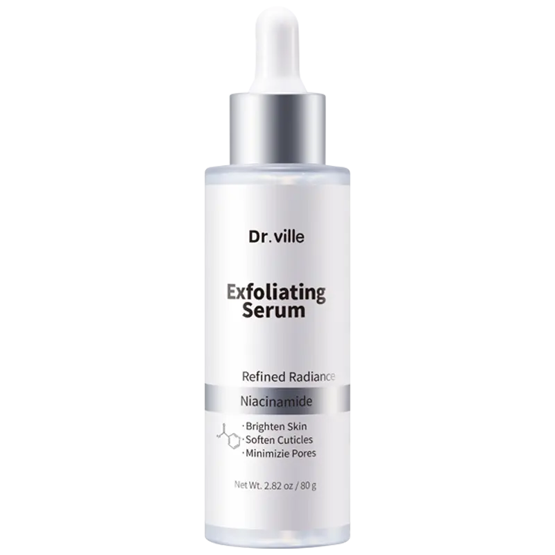 Dr.Ville Cornstarch Exfoliating Serum 80g - Gentle Face & Body Exfoliator, Oil Control, Pore Care, Blackhead & Dead Skin Cell Reduction