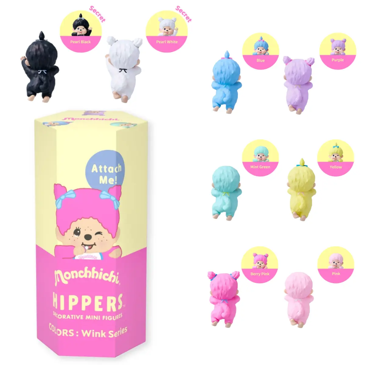 Sonny Angel HIPPERS Monchhichi COLORS: Wink Series Sealed Blind Box Gift for Birthday