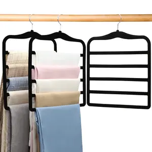 Closet Organizers and Storage,3 Pack Organization and Storage Pants-Hangers-Space-Saving,Velvet Hanger for Dorm Room for College Students