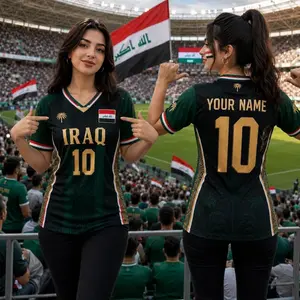 Personalized Iraq Soccer Jersey, Custom Iraq Football Jersey With Name Number, Iraq Fan Shirt, Iraqi Pride Gift, Custom Soccer Jersey