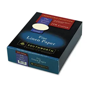 Southworth  Credentials Collection Fine Linen Paper Ivory 24lb Letter 500 per Box