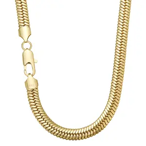 10mm Gold Stainless Steel Choke Necklace, Fashion Costume Jewelry Accessory for Daily Wear