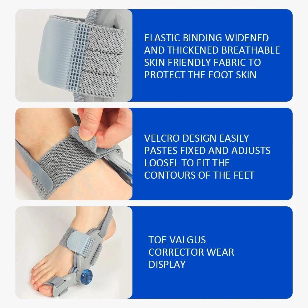 Bunion Corrector for Women Men: Bunion Relief for Big Toe Straightener - Orthopedic Bunion Splint for Pain Relief - Hallux Valgus Correction for Day/Night Support