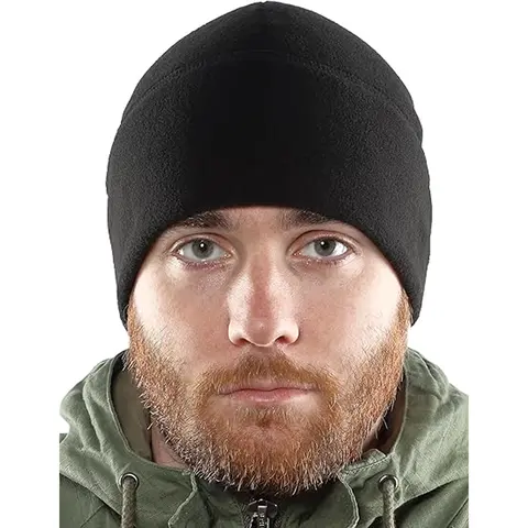 DAZONE Tactical Soft Fleece Beanie Hat for Men & Women - Multifunctional Skull Caps, Soft Slouchy Sports Hat, Winter Warm Helmet Liner with Head Circumference Fit, All-Day Ease for Outdoor Running & Skiing