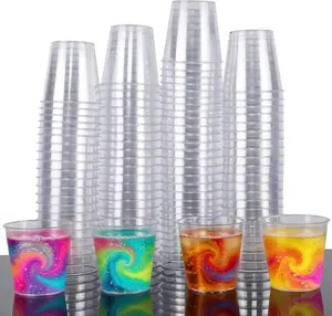 100 Pack 1oz Disposable Shot Glasses – Clear Plastic Mini Cups for Jello Shots, Sauce, Tastings, Pudding & Party Supplies
