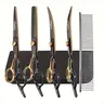 Pet Grooming Scissors Set, Grooming Supplies, Groomer Tools, Dog Shears Kit Includes Straight, Thinning, Curved Blades, Professional Pet Care Tools for Dogs