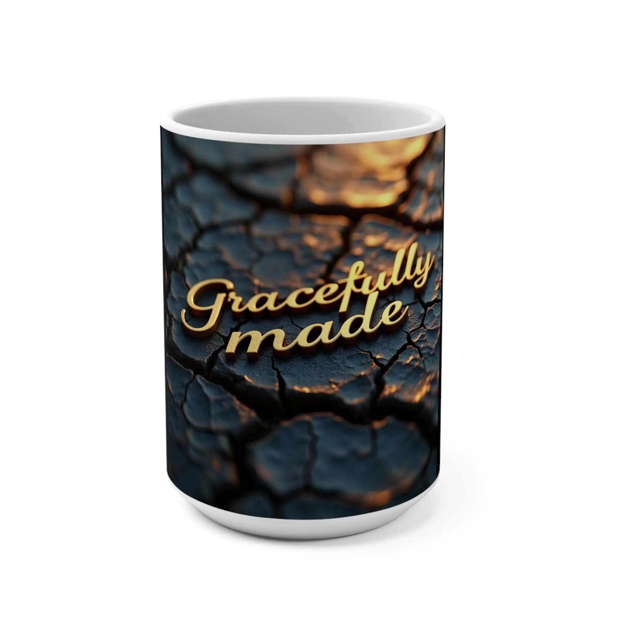 Mug 15oz - Gracefully Made Unique in Gods Eyes, Encouraging Coffee Cup Gift for Christians, Religious Inspirational Quote, Special Religious