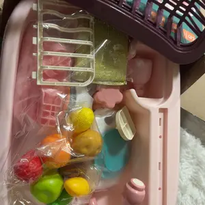 Play Kitchen Sink Toys for Kids with Running Water - Pretend Play Dishes Play House