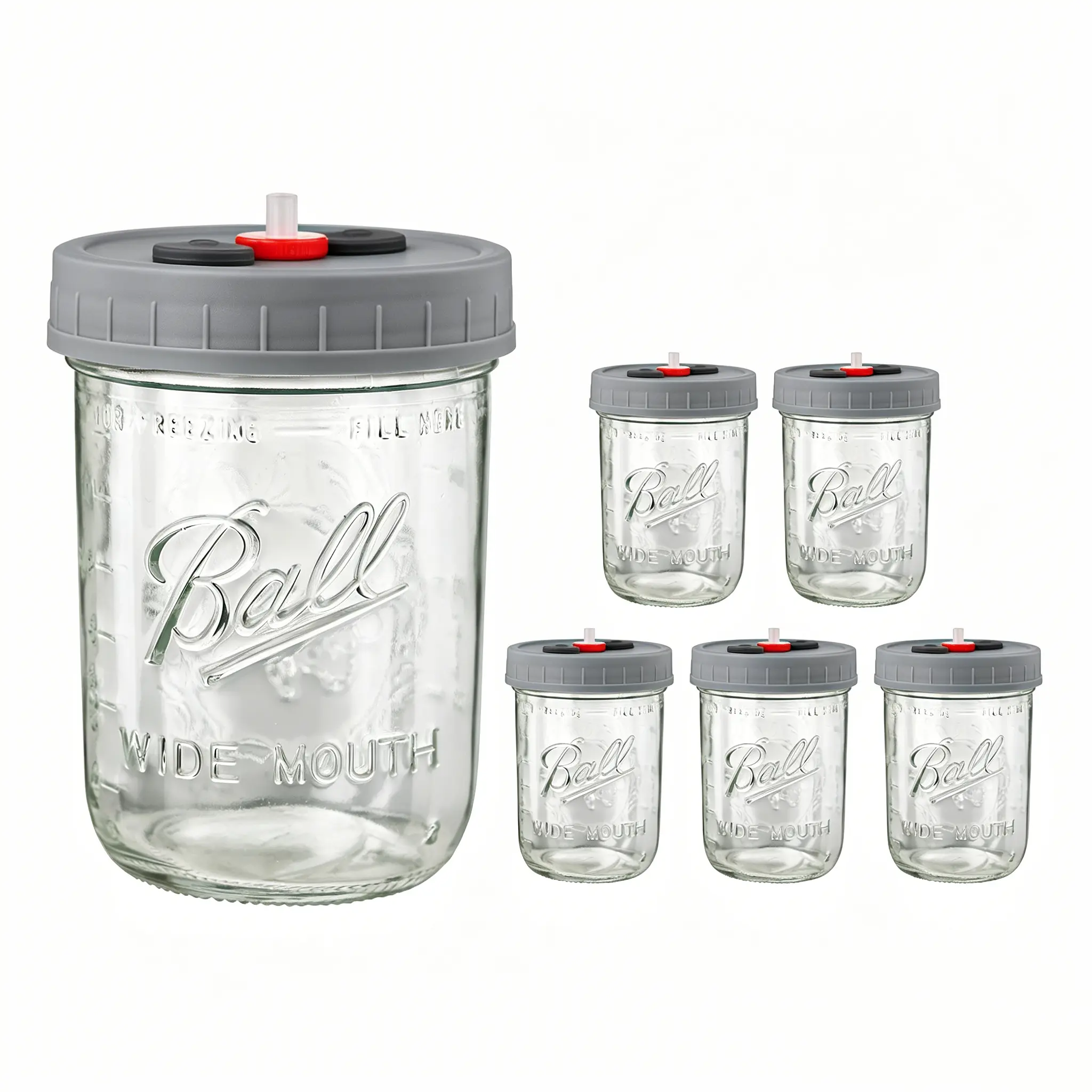 Mushroom liquid culture tank - equipped with sealed injection ports and filtration ports, used for microbiological supplies. Mushroom inoculation, cultivation, and growth kit, 500 ml, 6-piece set | Packaging
