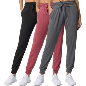 3-Pack: Women's Ultra Soft Casual Jogger Sweatpants with Pockets (Available in Plus Sizes)