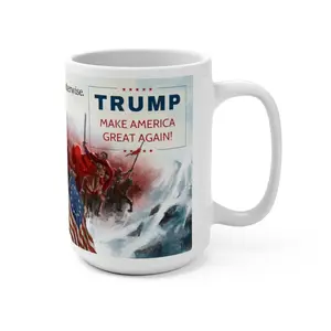 Trump the Patriot Warrior gift Jumbo Ceramic Coffee Mug 15oz MAGAGA Drink Drinkware