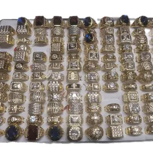 xuping stanless steel 18k yellow gold plated mens rings variety of styles and sizes