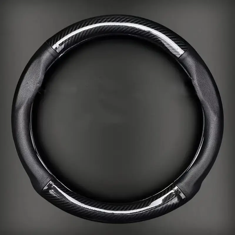 Carbon Fiber Pattern Car Steering Wheel Cover, Breathable & Durable Automotive Steering Wheel Protector, Universal Car Accessories, Car Stuff, Gift fo