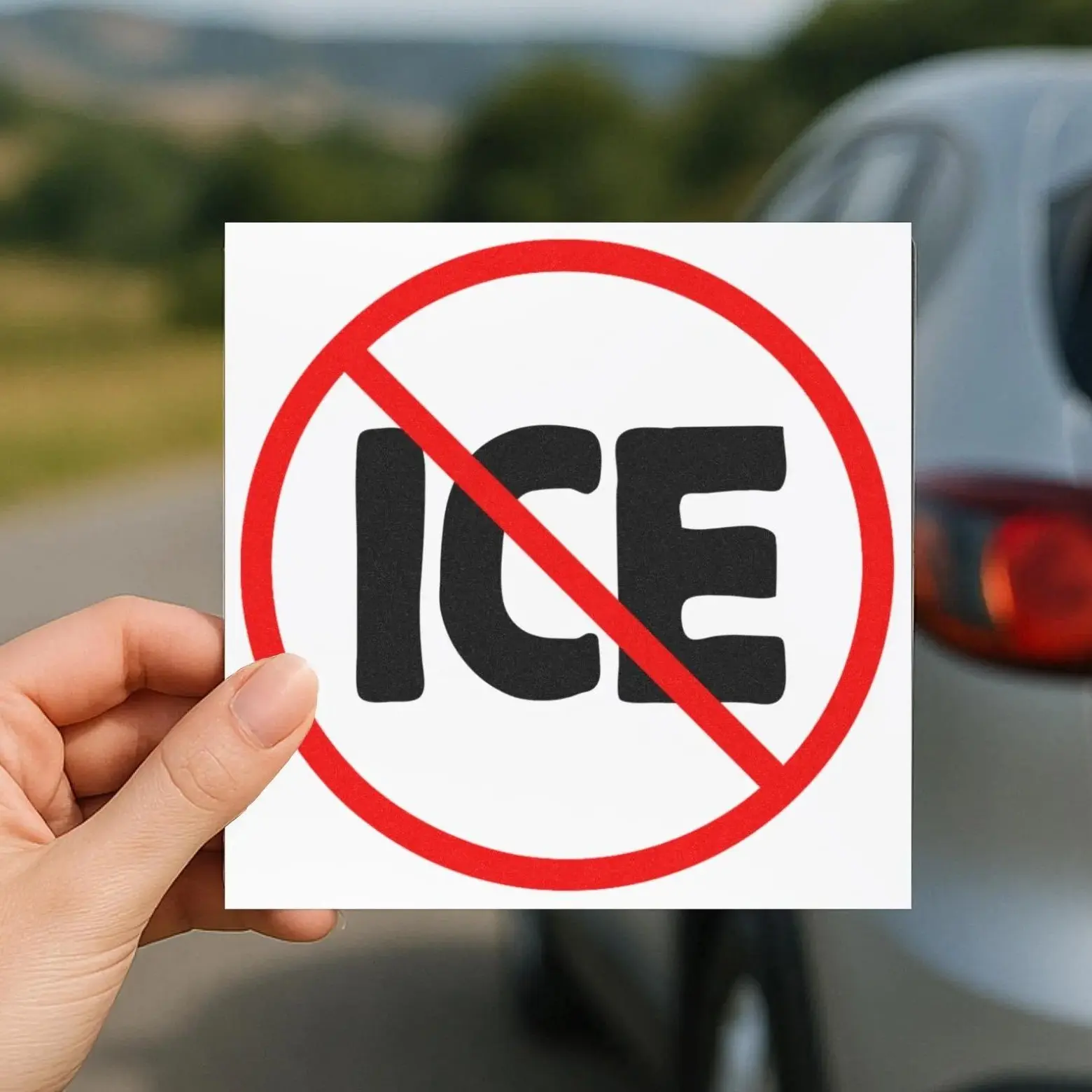 Stop ICE Car Magnet Anti ICE Magnetic Decal, Social Justice Magnet Sign ...