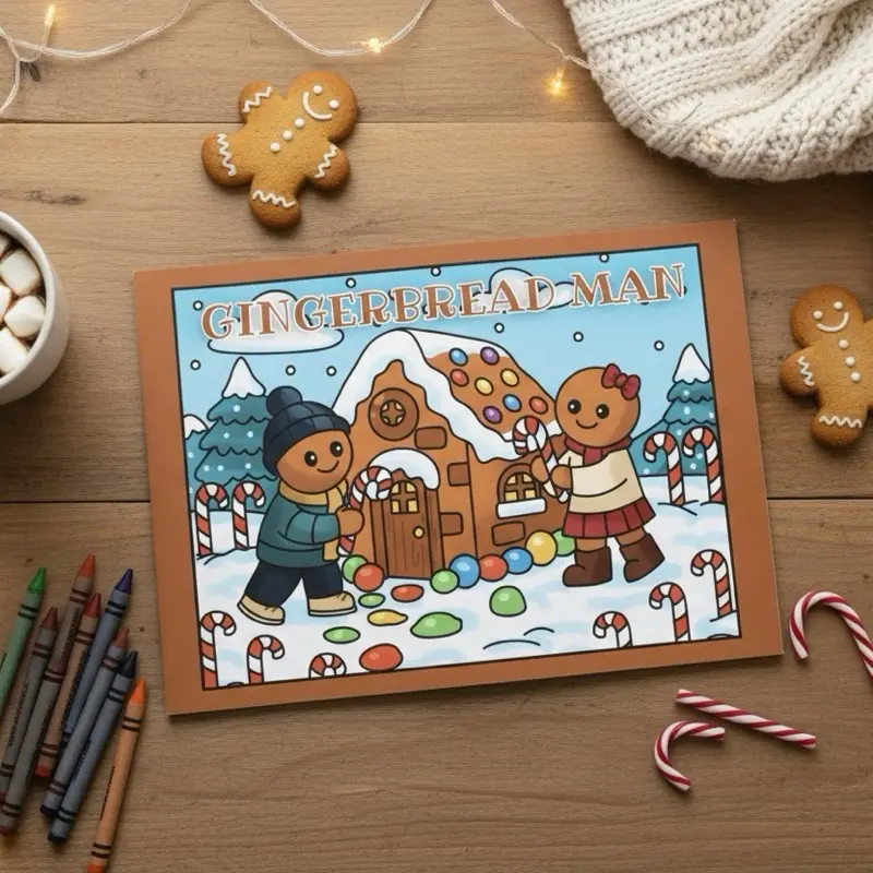 Gingerbread Man Coloring Book