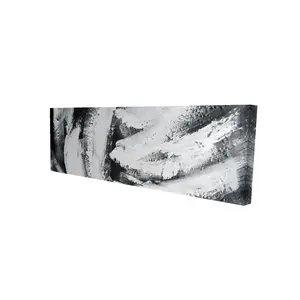 Begin Home Decor 2080-1648-AB102 16 x 48 in. Big Stripes White Canvas - Bedroom Wall Art Home Decor