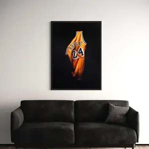 [Sale Off To 40%] [UNFRAMED] Kobe Bryant Jersey Poster, Iconic Lakers #24 Basketball Wall Art for Fans