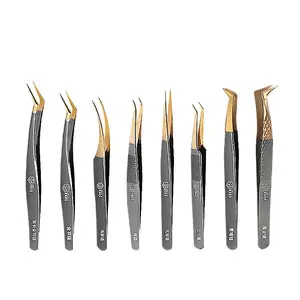 Eyelash Extension Tweezers Set - Precision Stainless Steel Lash Tools