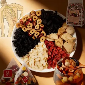 Turmeric Kidney Tea Formula Organic Ginseng Six Treasures Tea for Men & Women Traditional Herbal Blend for Kidney Cleanse Natural Energy Boost Holistic Wellness Beverage