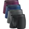 DAVID ARCHY Men's Ultra Soft Micro Modal Dual Pouch Trunks Spandex Fabric, Plain, Smooth, Breathable Soft Elastic, Patent Bulge Enhancing Pouch, 3 or 4 Pack, Ideal for Daily Menswear Underwear Gifts Soft Stretch Briefs Soft Comfy Brief